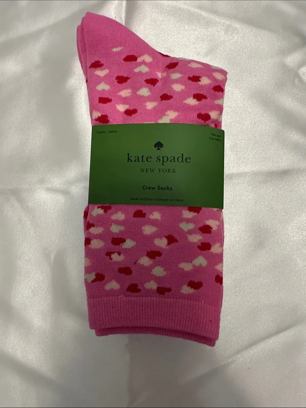 kate spade Pink Heart Print Multi-Heart Crew